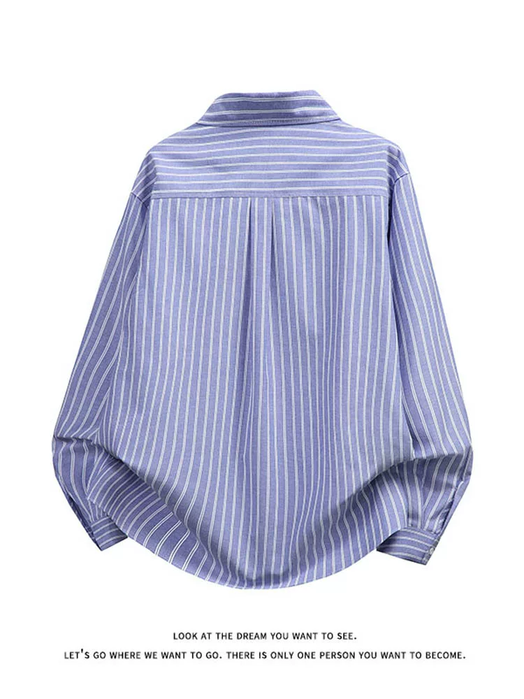 Áo sơ mi dài tay kẻ sọc cổ điển của Jeanswest dành cho nam, phong cách xuân thu mới, áo khoác sơ mi dáng rộng, đa năng, phong cách giản dị.