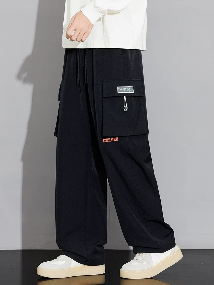 Quần jean đen Jeanswest dành cho nam, mùa xuân thu, dáng rộng, size lớn, quần ống đứng, quần dài thể thao thương hiệu mới hợp thời trang.