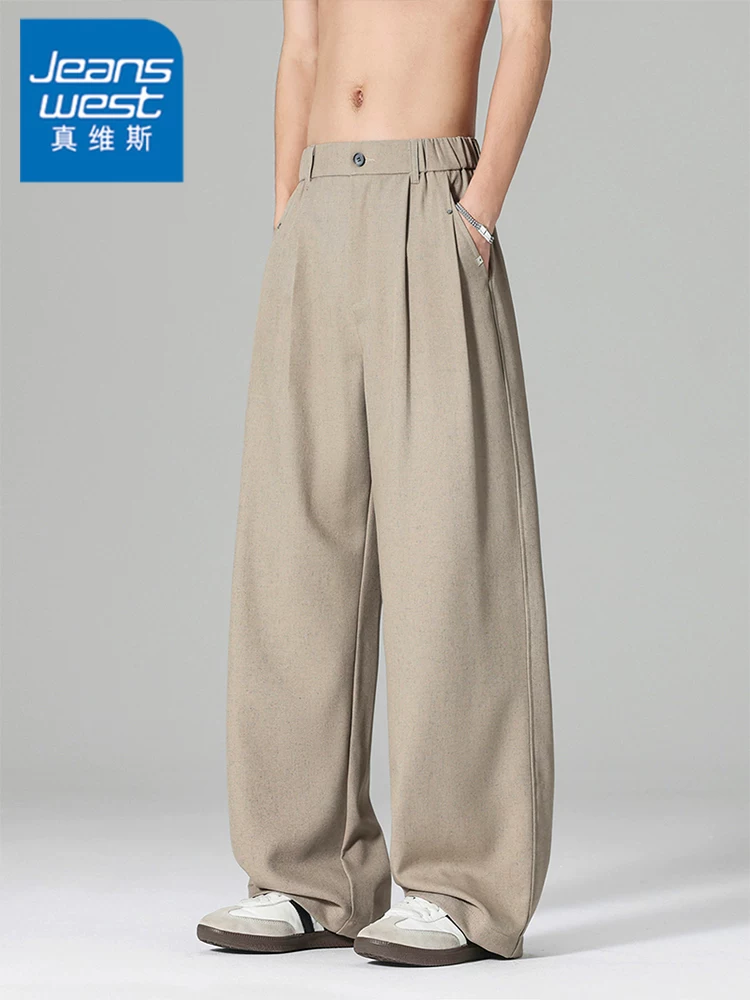 Quần dài nam chất liệu lanh cao cấp Jeanswest, kiểu dáng suông rộng, thoáng khí, thân thiện với làn da, thích hợp cho mùa hè.