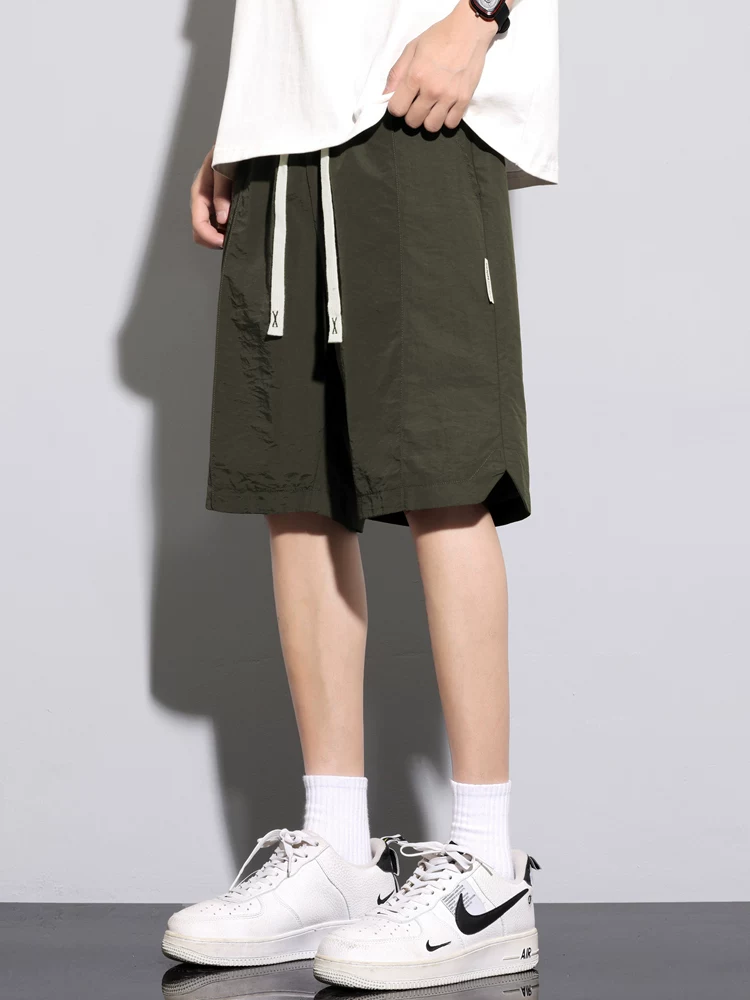 Quần short công sở vải lụa băng Jeanswest dành cho nam, quần short ngoài trời mỏng đa năng nhanh khô mùa hè, quần short dài đến đầu gối đi biển.