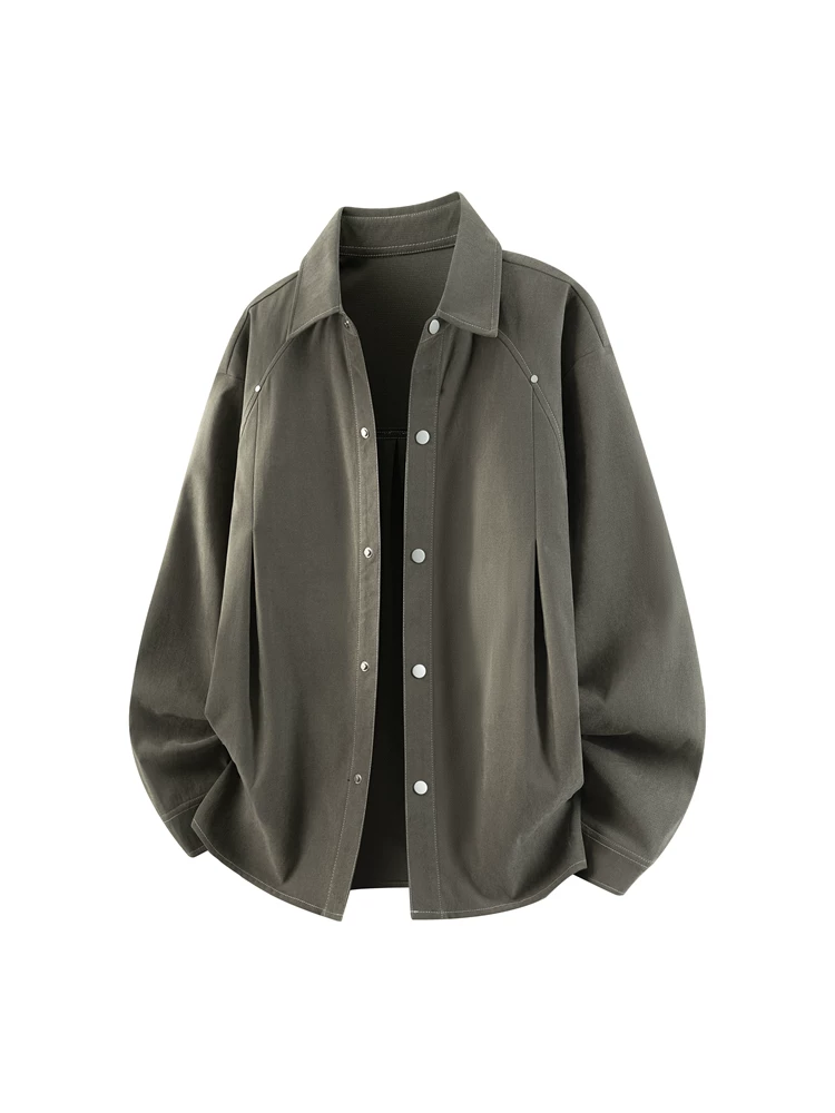 Áo sơ mi dài tay đơn giản phong cách Mỹ của Jeanswest dành cho nam, thương hiệu thời trang mới cho mùa xuân thu, dáng rộng, áo khoác sơ mi cỡ lớn.