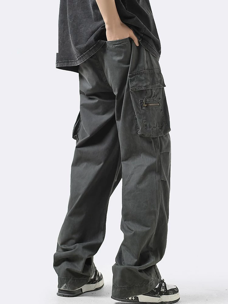 Quần dài công sở chức năng kiểu Mỹ màu đen của Jeanswest dành cho nam, quần dài dáng rộng, mỏng, hợp thời trang, phong cách thường ngày mùa hè.