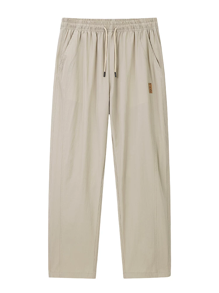 Quần dài nam Jeanswest chất liệu lụa đá thoáng khí, dáng suông, phong cách thường ngày, mùa hè, rộng rãi, thân thiện với da, nhanh khô, mát mẻ.