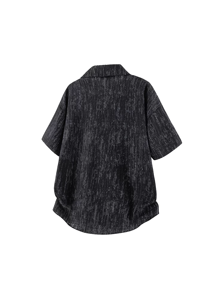 Áo sơ mi nam tay ngắn cổ trụ nhuộm tie-dye Jeanswest 2026, kiểu dáng rộng rãi, mùa xuân hè, phong cách thường ngày