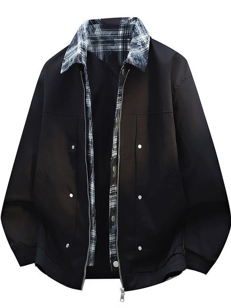 Áo khoác phi công phối màu retro mới của Jeanswest dành cho nam, mùa xuân và mùa thu, kiểu dáng rộng rãi, thoải mái và thời trang.