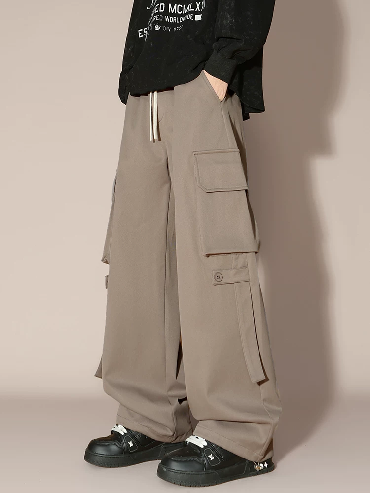 Quần công sở đa năng dáng suông nhiều túi của Jeanswest dành cho nam, quần ống rộng dáng rộng hợp thời trang mùa xuân.