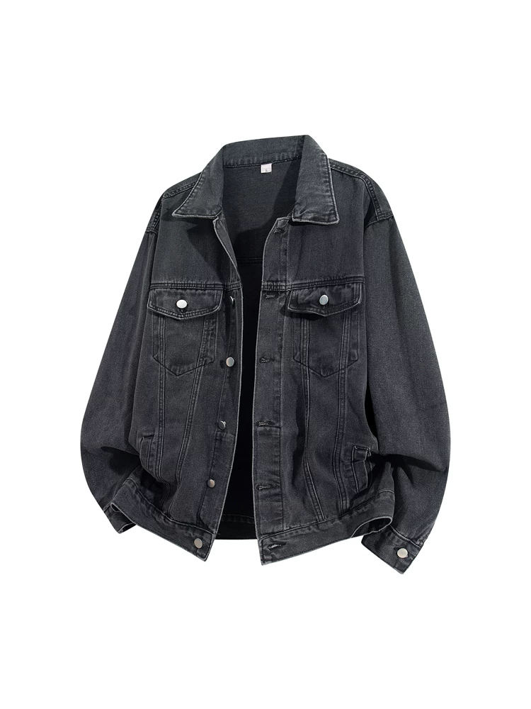 Áo khoác denim cổ điển kiểu Mỹ của Jeanswest dành cho nam, phong cách xuân thu mới, dáng rộng, áo khoác ngoài thường ngày sành điệu và đa năng.