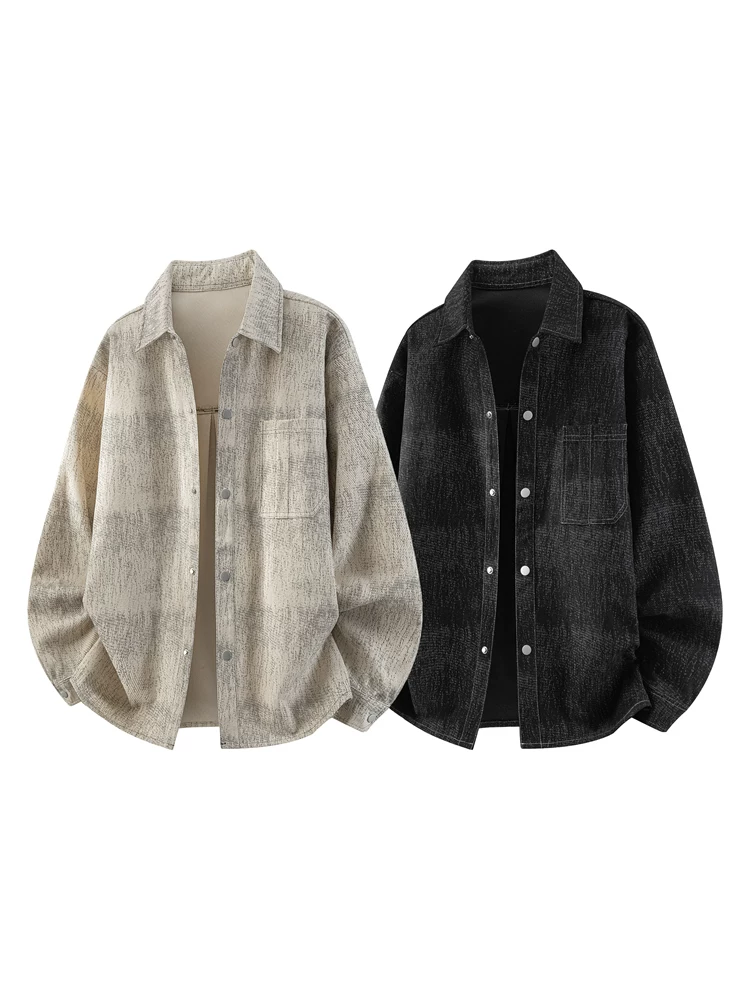Áo sơ mi nam Jeanswest nhuộm tie-dye, cổ trụ, phong cách thường ngày, xu hướng mới mùa xuân thu 2026, áo khoác thời trang cao cấp.