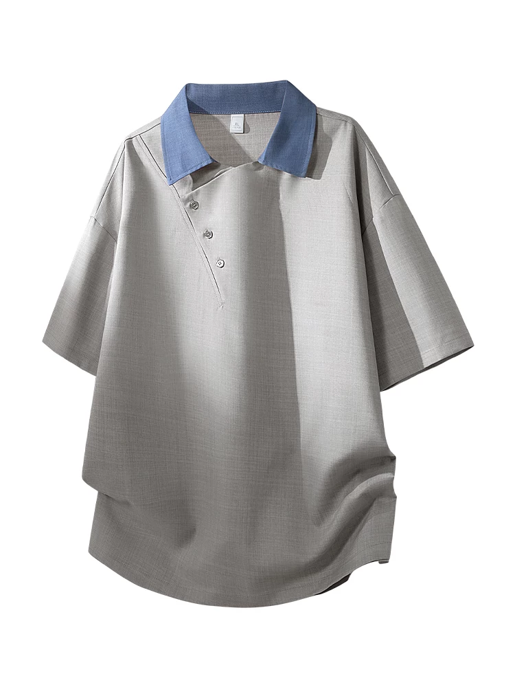 Áo polo phối màu phong cách Mỹ của Jeanswest dành cho nam, mùa xuân hè, thương hiệu thời thượng cao cấp, thoáng khí, thân thiện với làn da, áo nửa tay.