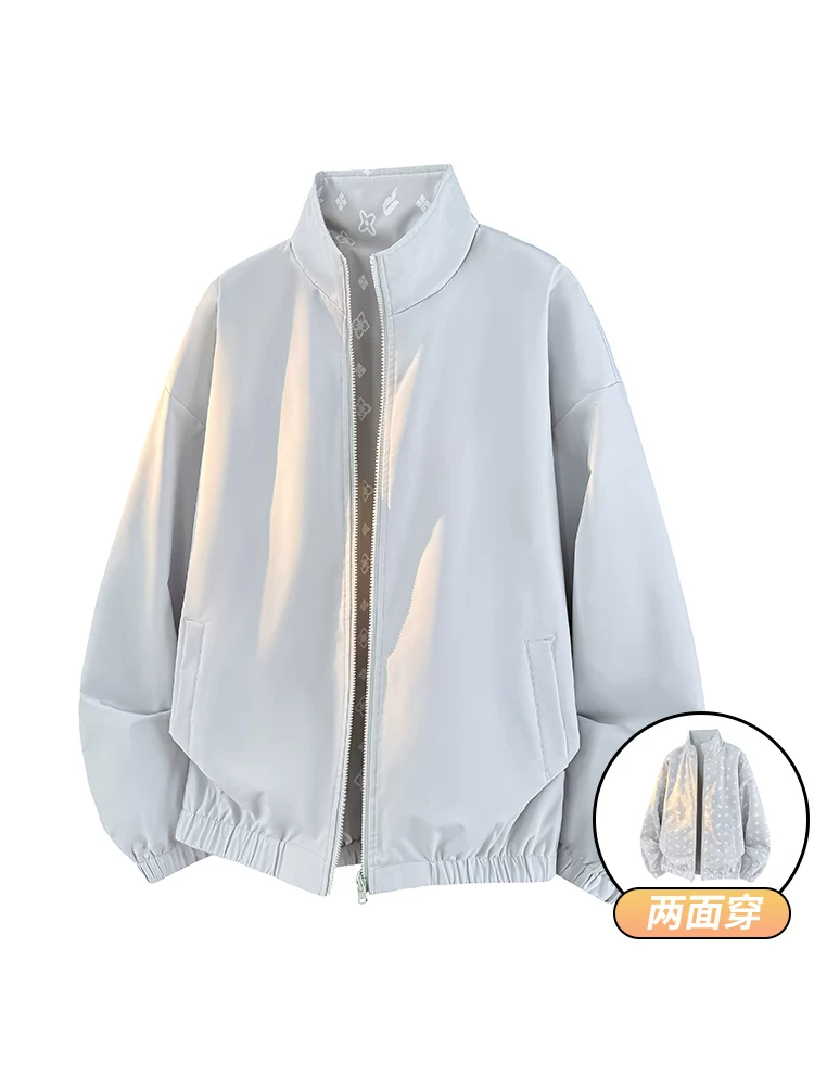 Áo khoác cổ đứng kiểu Mỹ của Jeanswest dành cho nam, áo khoác cao cấp thời trang, dáng rộng, phong cách thường ngày mùa xuân thu.
