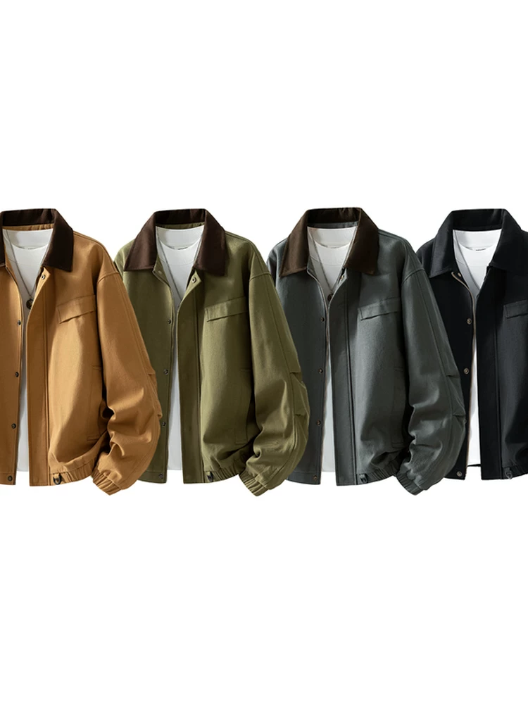 Áo khoác cổ điển cao cấp của Jeanswest dành cho nam, trang phục công sở dáng rộng mùa xuân thu, áo khoác đa năng phong cách Mỹ.