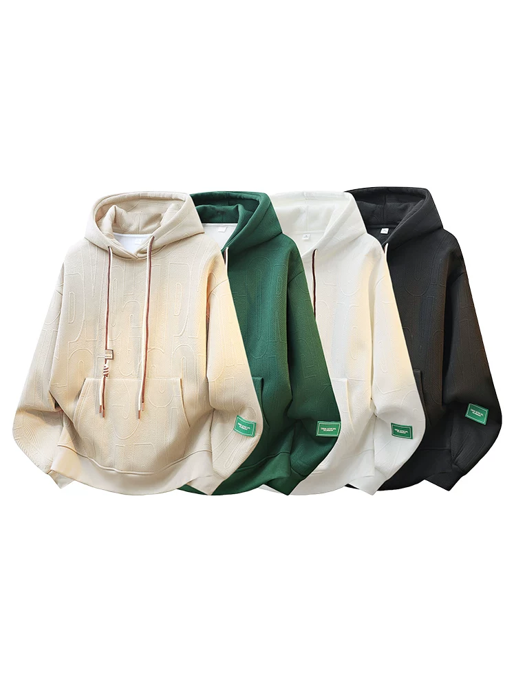 Áo nỉ có mũ in chữ phong cách Mỹ của Jeanswest dành cho nam, áo khoác ngoài dáng rộng hợp thời trang mùa xuân thu.