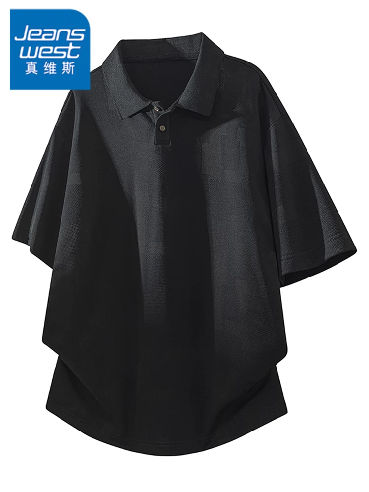 Áo thun nam Jeanswest 2026 kiểu mới, tay ngắn, cổ trụ, chất liệu cao cấp, thoáng khí, phong cách casual, mùa xuân hè.