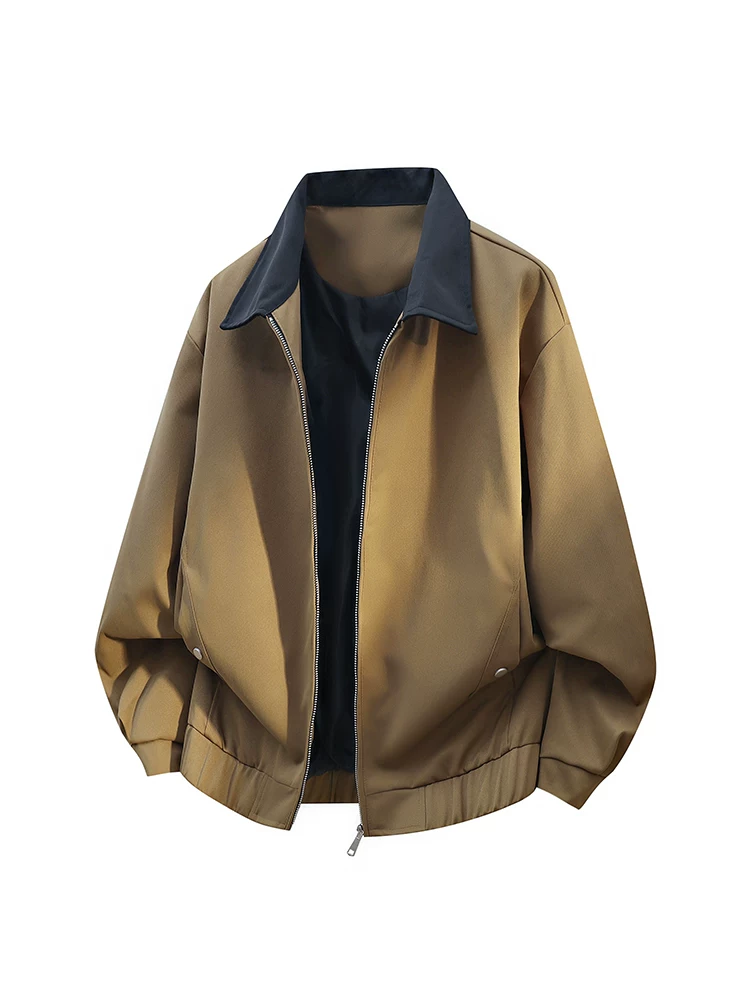 Áo khoác cổ điển kiểu Mỹ của Jeanswest dành cho nam, áo khoác màu đen dáng rộng, đa năng, phong cách thường ngày, cao cấp dành cho mùa xuân và mùa thu.