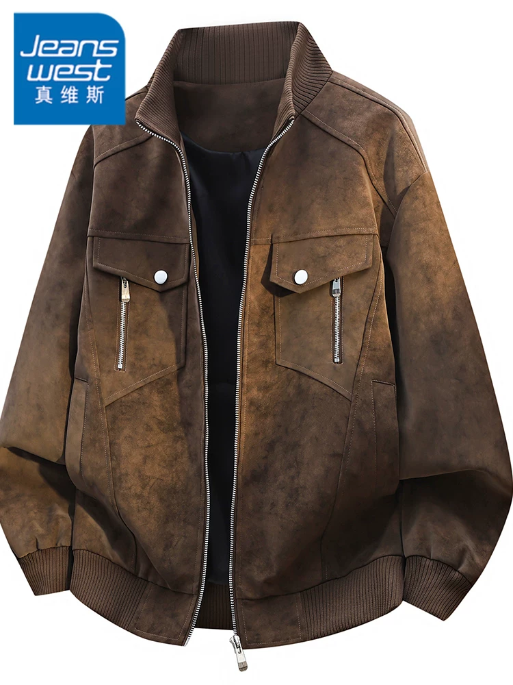 Áo khoác công sở có cổ điển kiểu Mỹ của Jeanswest dành cho nam, mùa xuân và mùa thu, áo khoác thường ngày rộng rãi đa năng cao cấp.