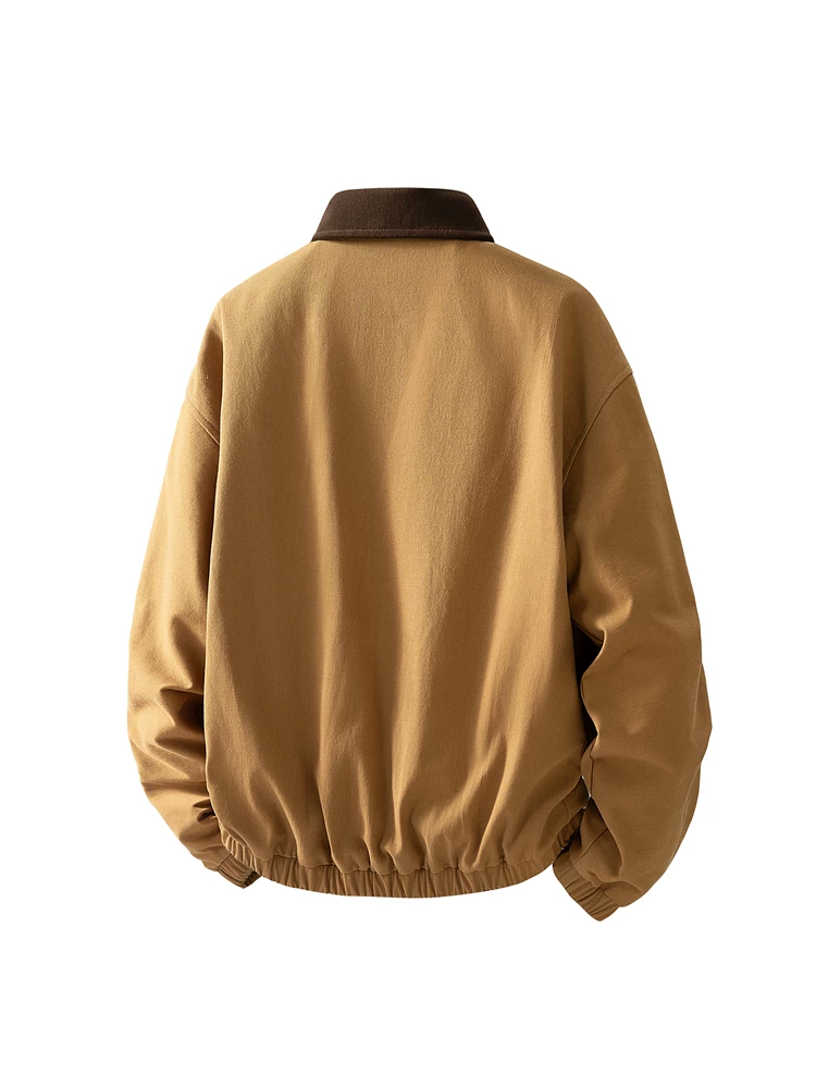 Áo khoác nam kiểu Mỹ thời thượng của thương hiệu Jeanswest, dành cho mùa xuân thu, cảm giác cao cấp, áo khoác đen rộng rãi, thoải mái, đa năng.