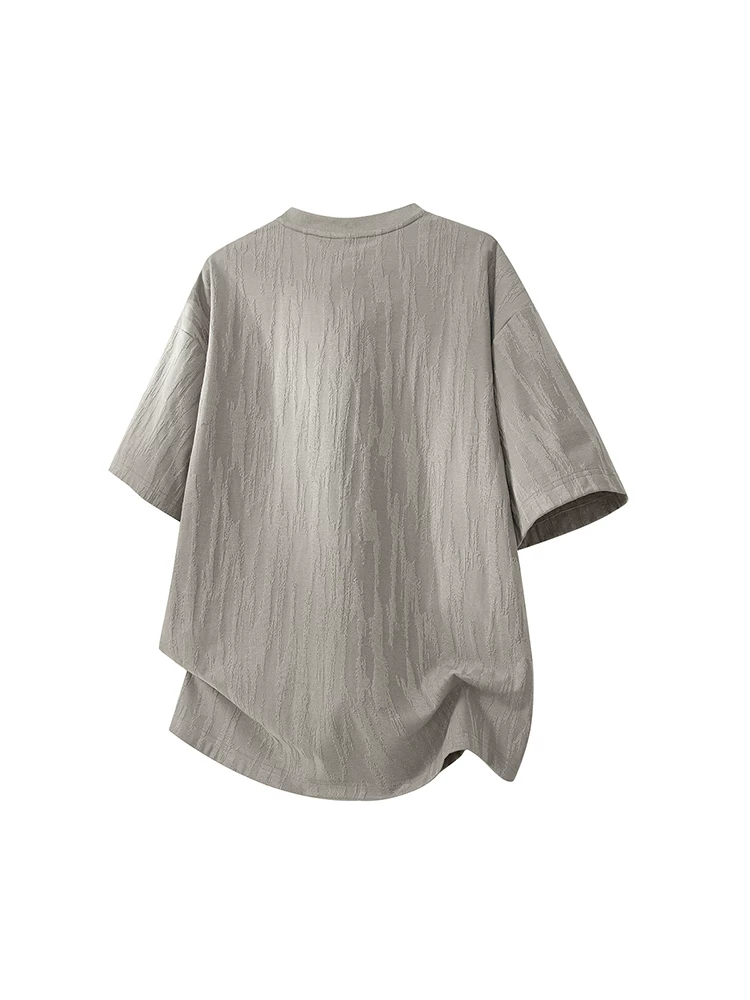 Áo thun cổ tròn chất liệu lụa băng kiểu Mỹ của Jeanswest dành cho nam, dáng rộng mùa hè, cảm giác cao cấp, thoáng khí, tay ngắn thân thiện với làn da.