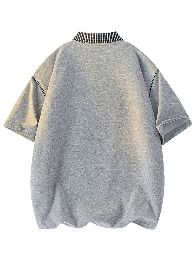 Áo thun kẻ sọc phong cách Mỹ của Jeanswest dành cho nam, áo polo cao cấp mùa hè rộng rãi, thoáng khí, thân thiện với làn da.