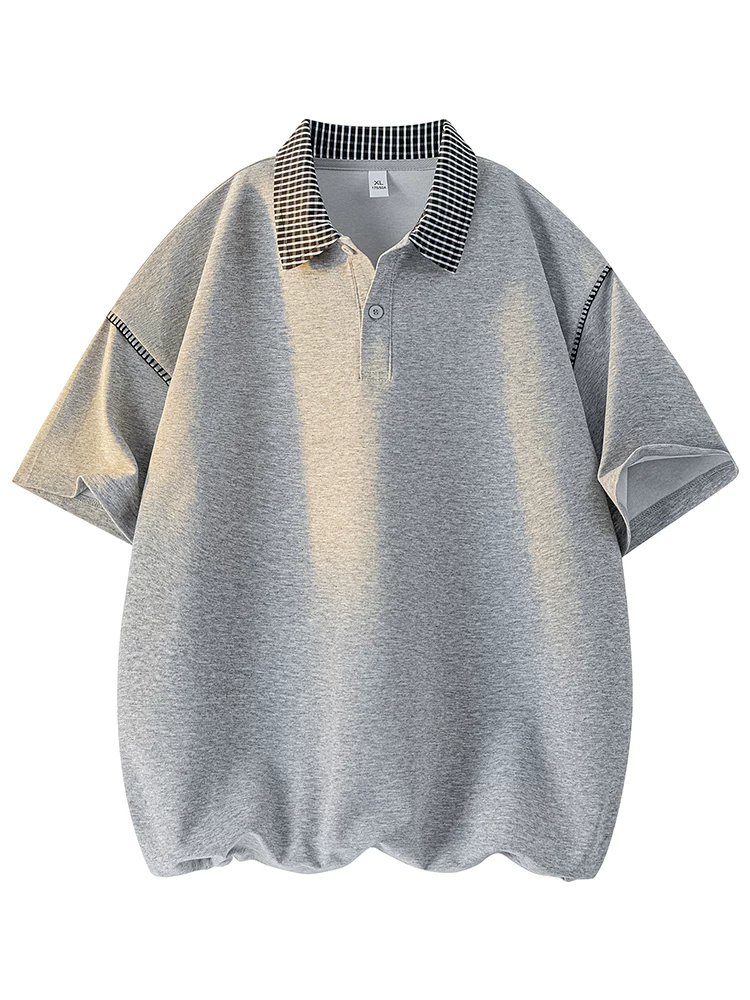 Áo thun kẻ sọc phong cách Mỹ của Jeanswest dành cho nam, áo polo cao cấp mùa hè rộng rãi, thoáng khí, thân thiện với làn da.