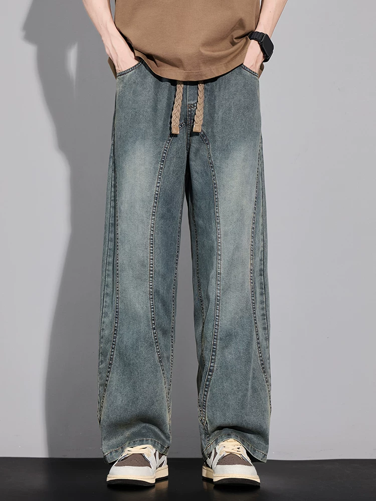 Quần jeans ống đứng kiểu Mỹ cổ điển của Jeanswest dành cho nam, quần dài ống rộng thoải mái phong cách mùa xuân thu.