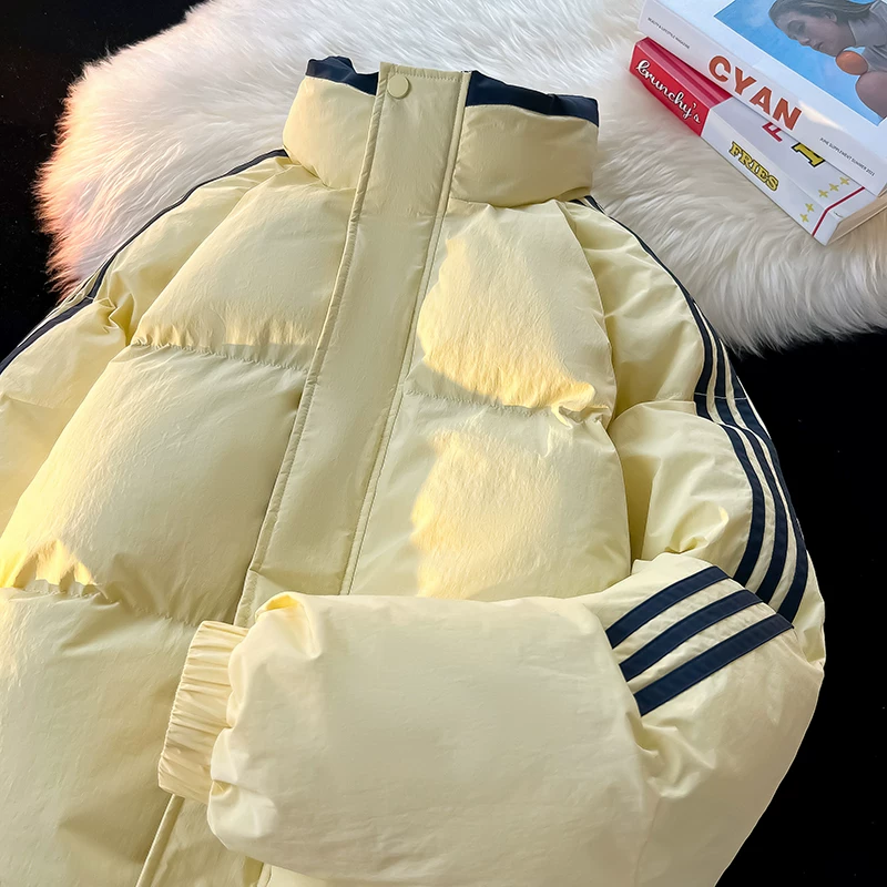 Áo khoác cotton cổ đứng Jeanswest dành cho nam, áo khoác cotton dày mùa đông, quần áo cotton đa năng, áo khoác ngoài thương hiệu thời trang dành cho nam.