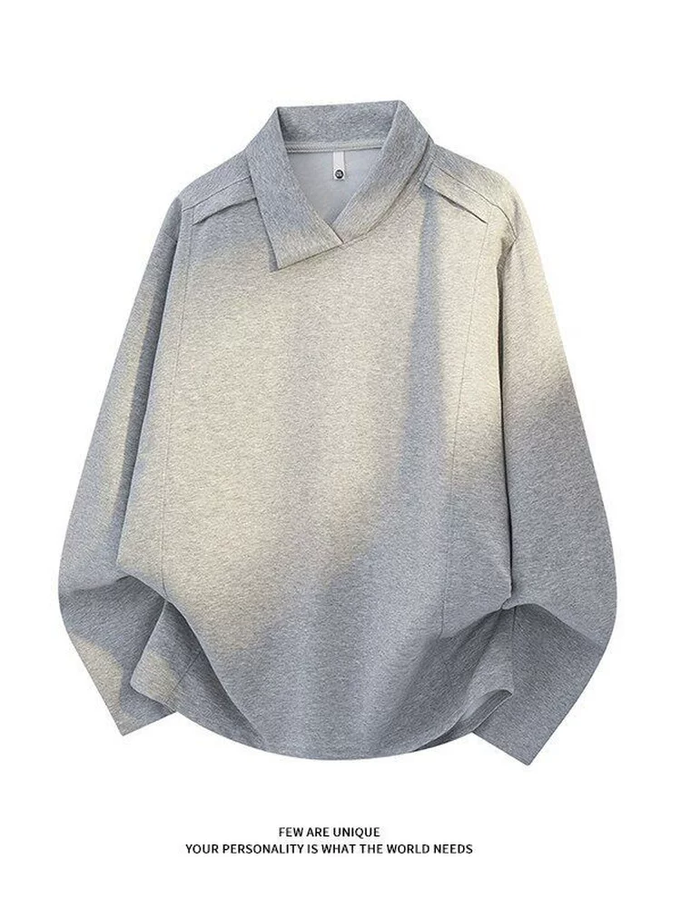 Áo nỉ thương hiệu thời trang phong cách Mỹ của Jeanswest dành cho nam, bộ sưu tập mới mùa thu, dáng rộng, áo cổ bẻ đa năng.