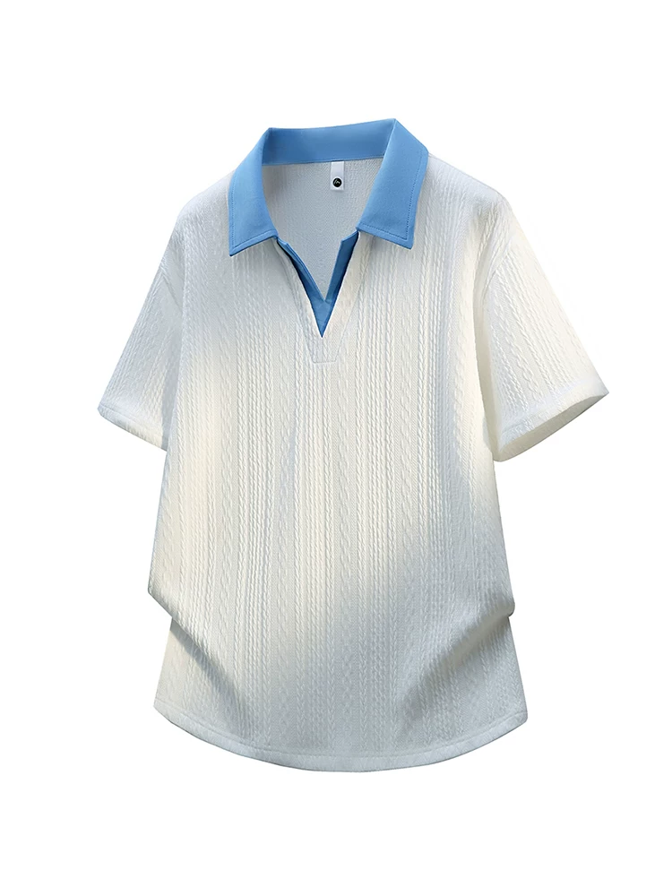 Áo thun nam Jeanswest kiểu Mỹ, giả hai lớp, chất liệu có vân, tay ngắn, dáng rộng, thời trang cao cấp mùa hè.