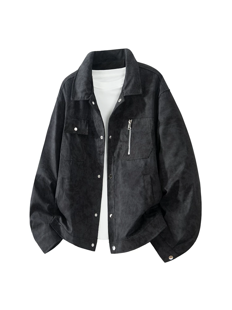 Áo khoác có cổ phong cách retro cao cấp của Jeanswest dành cho nam giới, áo khoác thời trang rộng rãi, thoải mái, hợp thời trang mùa xuân thu.