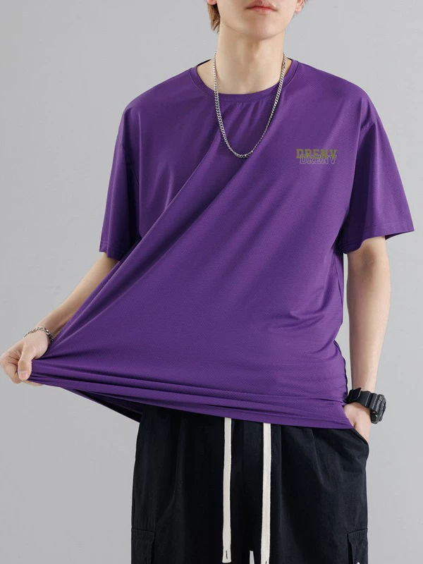 Áo thun nam ngắn tay Jeanswest mùa hè phong cách mới lụa băng nhanh khô thể thao trẻ trung in họa tiết hợp thời trang