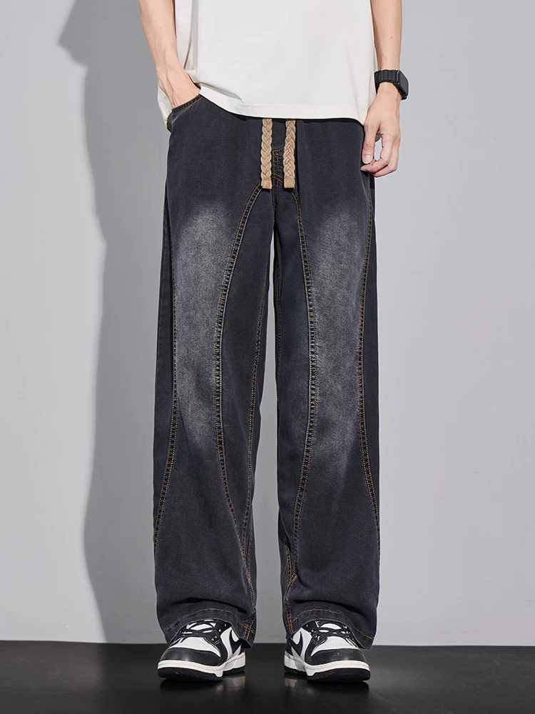 Quần jeans ống đứng kiểu Mỹ cổ điển của Jeanswest dành cho nam, quần dài ống rộng thoải mái phong cách mùa xuân thu.