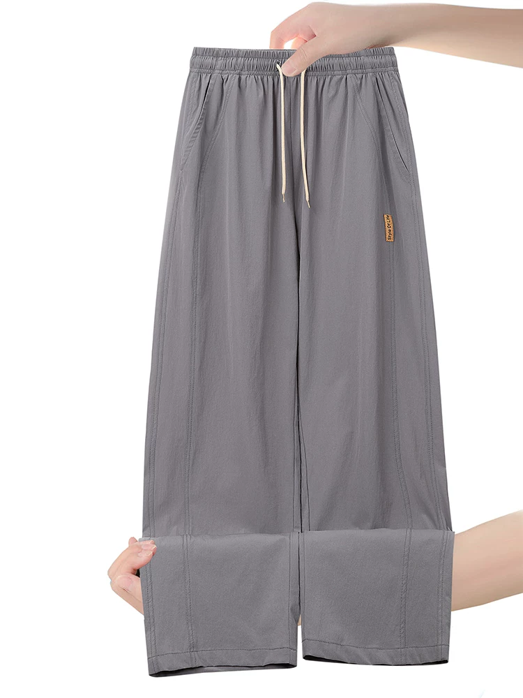 Quần dài nam Jeanswest chất liệu lụa đá thoáng khí, dáng suông, phong cách thường ngày, mùa hè, rộng rãi, thân thiện với da, nhanh khô, mát mẻ.