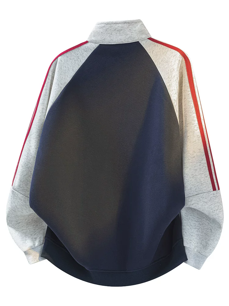 Áo khoác cổ đứng ba sọc phong cách Mỹ của Jeanswest dành cho nam, áo khoác ngoài thời trang cao cấp, rộng rãi, thoải mái cho mùa xuân và mùa thu.
