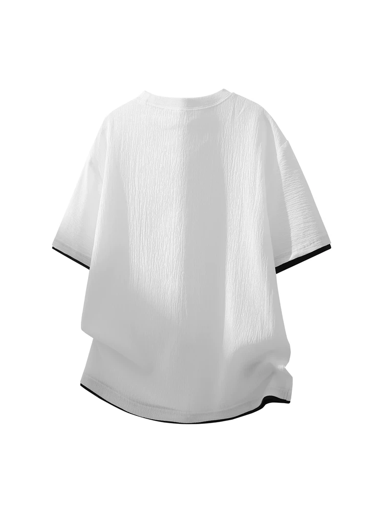 Áo thun cổ tròn dáng rộng thông thường của Jeanswest dành cho nam, áo thun ngắn tay thoáng khí mùa hè thân thiện với làn da, thương hiệu thời trang cao cấp, hợp thời trang.