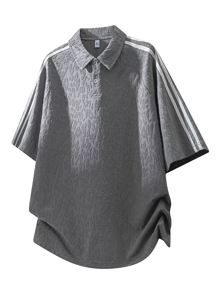 Áo thun polo kẻ sọc phong cách Mỹ của Jeanswest dành cho nam, áo thun ngắn tay thoáng khí, rộng rãi, hợp thời trang mùa hè.