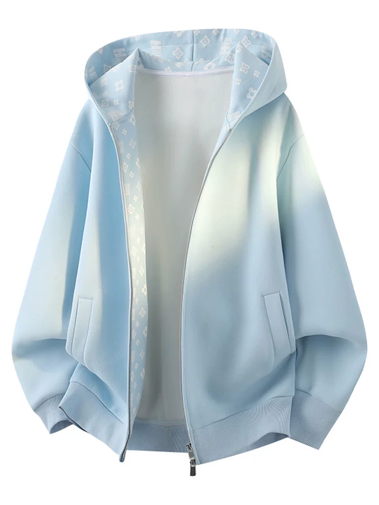 Áo khoác cardigan có mũ trùm đầu cao cấp của Jeanswest dành cho nam giới, áo khoác ngoài dáng rộng phong cách Mỹ thời thượng mùa xuân thu.