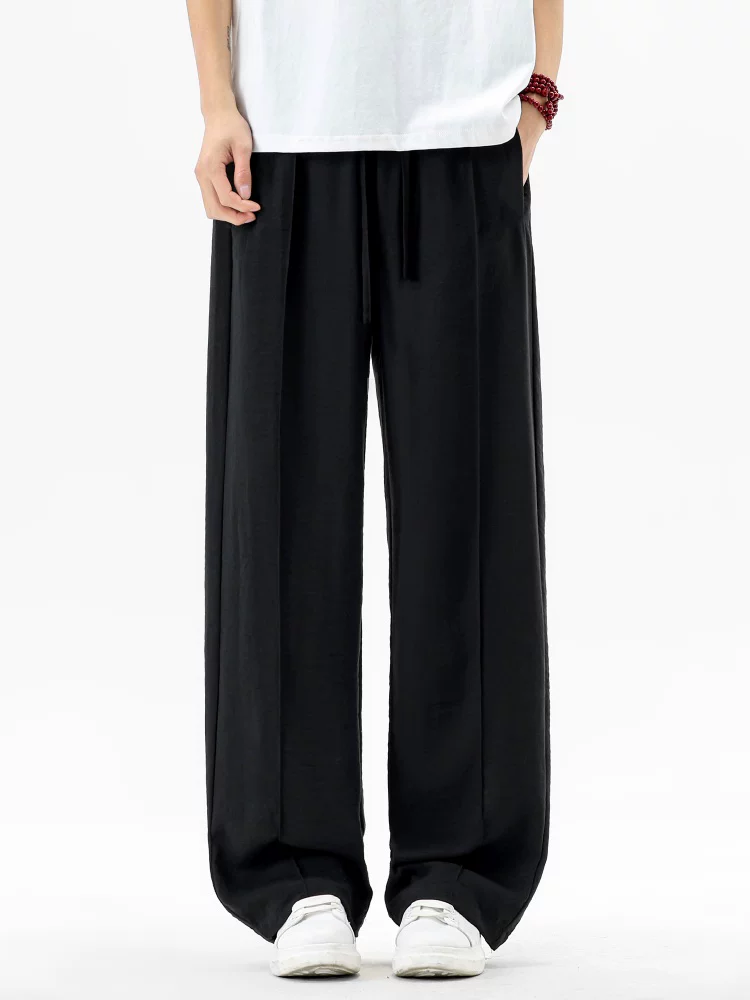 Quần dài vải lanh dáng suông phong cách Mỹ của Jeanswest dành cho nam, dáng rộng cao cấp mùa hè, thân thiện với làn da, thoáng khí, quần dài mỏng.