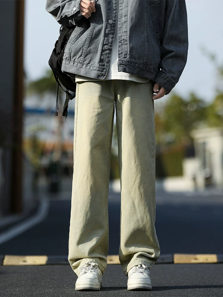 Quần jean ống đứng kiểu Mỹ của Jeanswest dành cho nam, mùa xuân thu, cảm giác cao cấp, dáng rộng, thương hiệu thời thượng đa năng, quần dài cá tính và sành điệu.