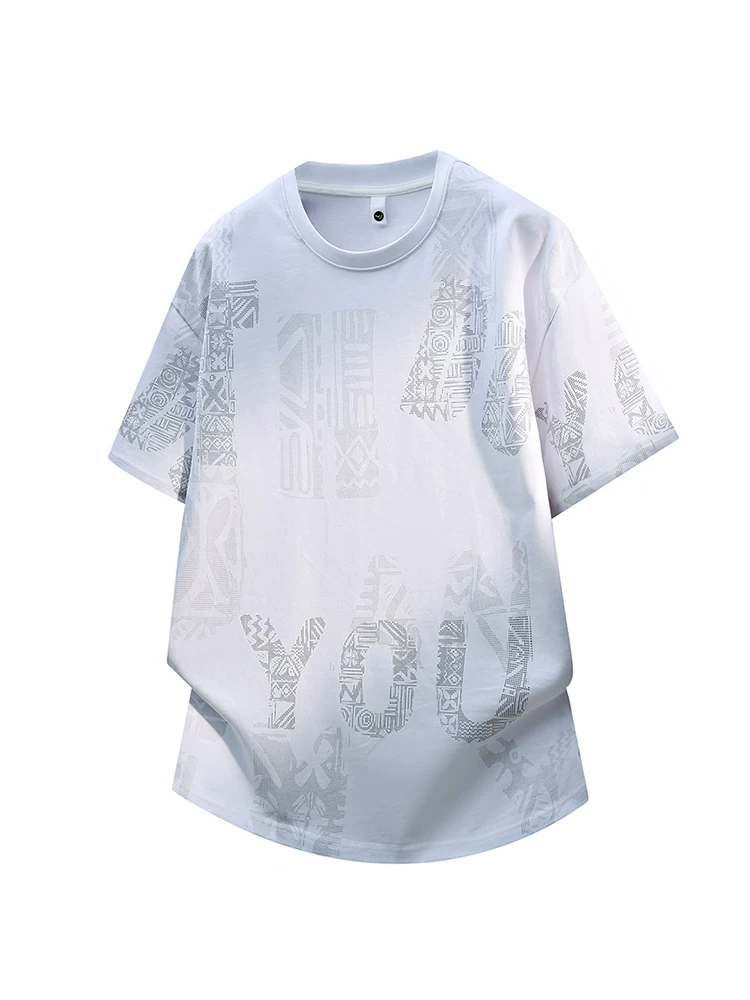 Áo thun cổ tròn in chữ phong cách Mỹ của Jeanswest dành cho nam, thương hiệu thời trang cao cấp mùa hè, áo ngắn tay thoáng mát và thoáng khí.