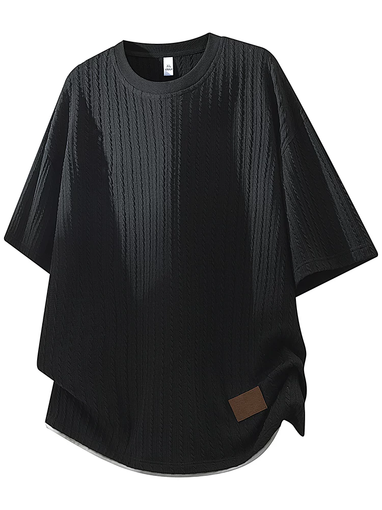 Áo thun cổ tròn dáng rộng phong cách Mỹ của Jeanswest dành cho nam, thương hiệu thời trang cao cấp mùa hè, tay ngắn thoáng khí với tay áo năm phần.