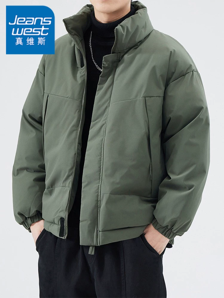 Áo khoác nam Jeanswest mùa đông dày dặn ấm áp đa năng, áo khoác bông thời trang mùa đông, áo khoác phao
