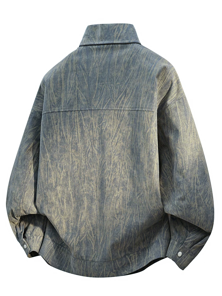Áo khoác cao cấp màu đen kiểu Mỹ của Jeanswest dành cho nam, áo khoác dáng rộng cỡ lớn mới cho mùa xuân, mùa thu và mùa đông.