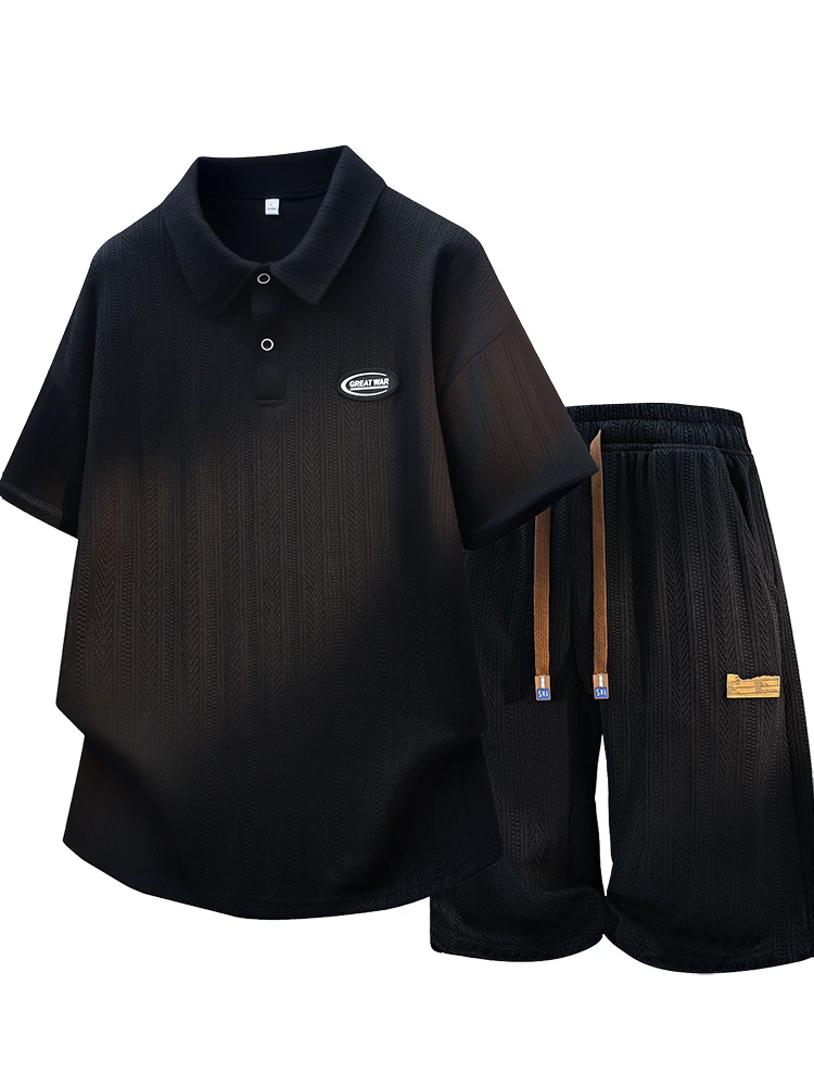 Bộ đồ nam Jeanswest kiểu Mỹ, áo sơ mi ngắn tay phối quần, thiết kế cao cấp, rộng rãi, thời trang, thoáng khí, hai mảnh, mùa hè.
