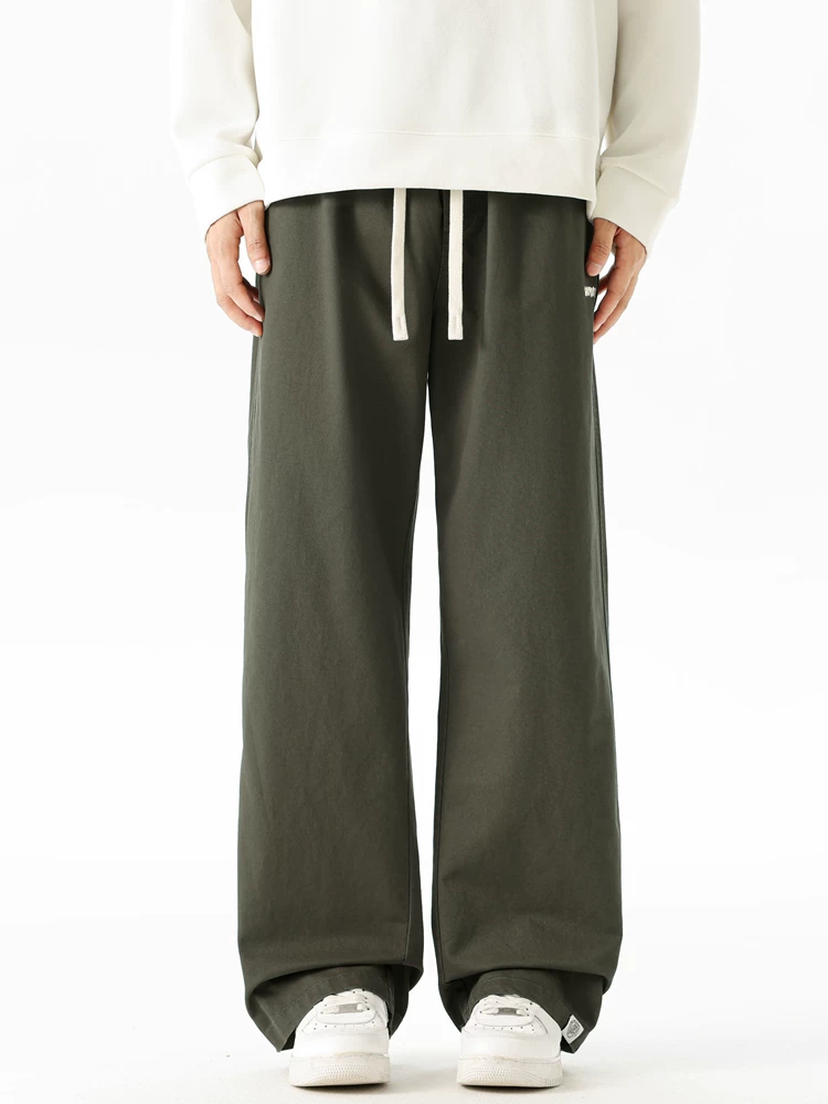 Quần dài công sở 100% cotton kiểu Mỹ của Jeanswest dành cho nam giới, mùa xuân thu, quần dài dáng rộng phong cách retro cao cấp.