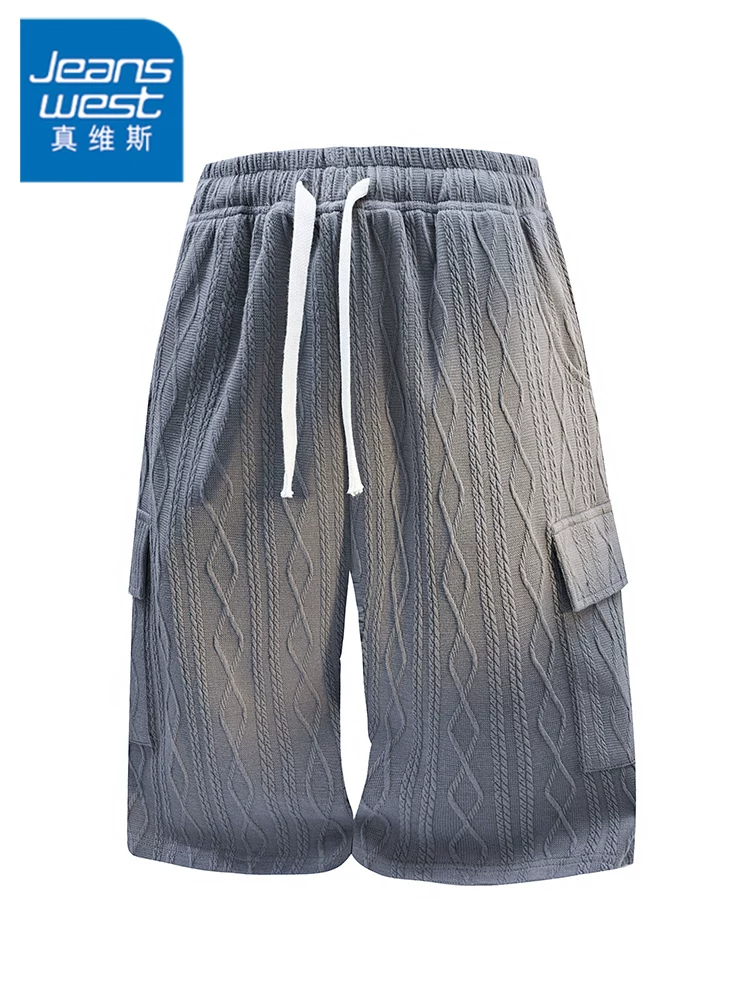 Quần short có họa tiết thời thượng theo phong cách Mỹ của Jeanswest dành cho nam, quần short năm điểm thoáng khí, dáng rộng, mát mẻ, thể thao, cao cấp mùa hè.