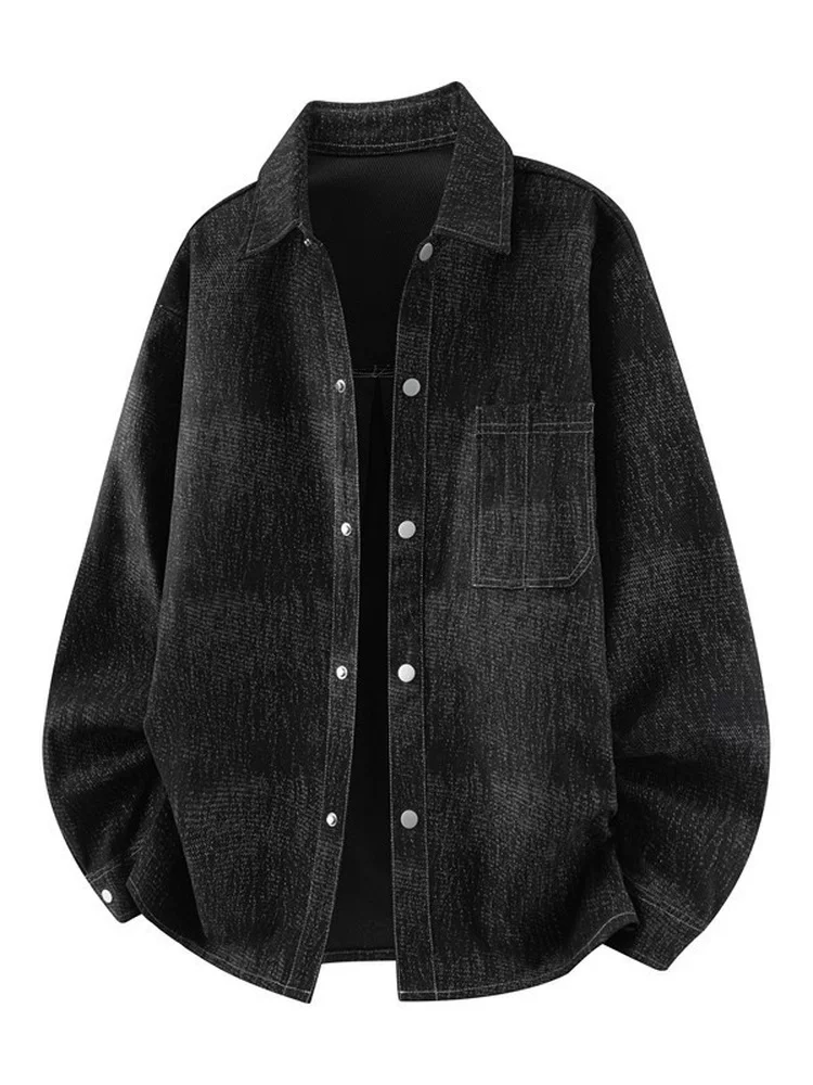 Áo sơ mi dài tay thiết kế nhuộm màu thời thượng của thương hiệu Jeanswest dành cho nam, áo khoác sơ mi dáng rộng cổ điển mùa xuân thu.