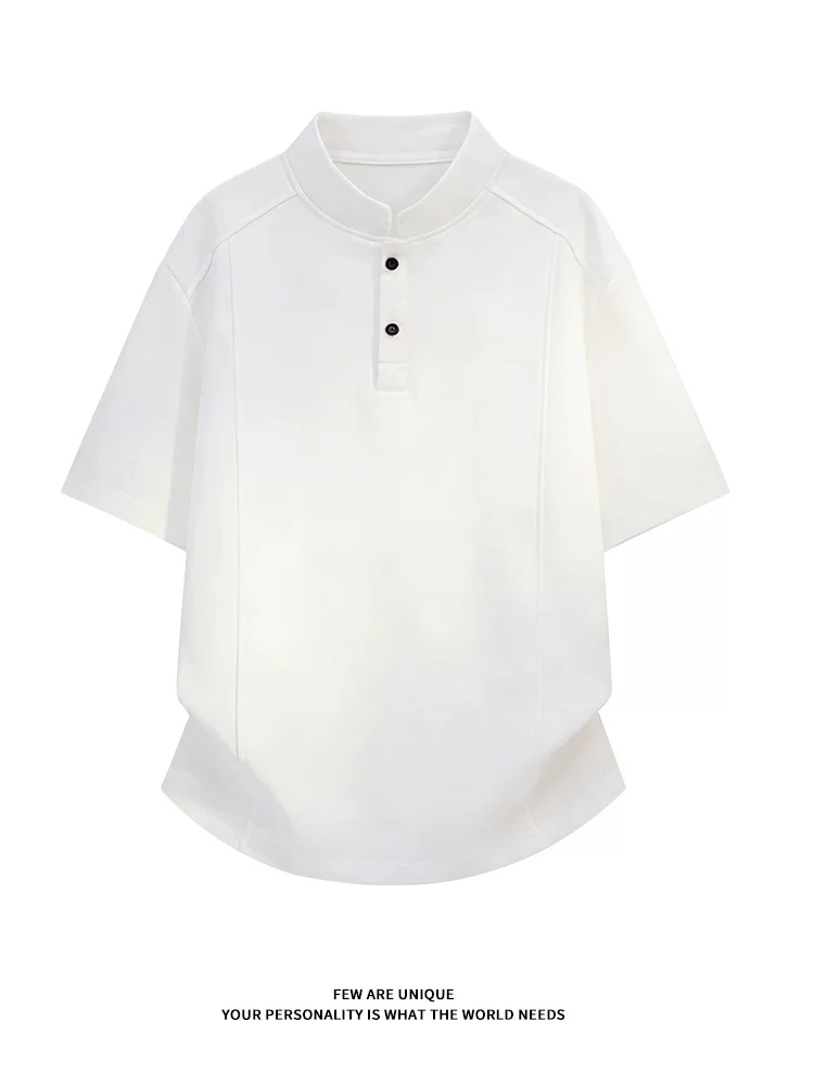 Áo thun cổ Henley kiểu Mỹ của Jeanswest dành cho nam, áo thun ngắn tay dáng rộng, thương hiệu thời trang cao cấp mùa hè.