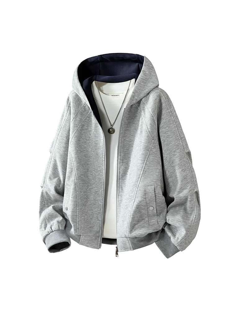 Áo khoác nam cao cấp có mũ trùm đầu Jeanswest 2026, phong cách Mỹ thời thượng, kiểu dáng rộng rãi, đa năng, thích hợp cho mùa xuân và mùa thu.