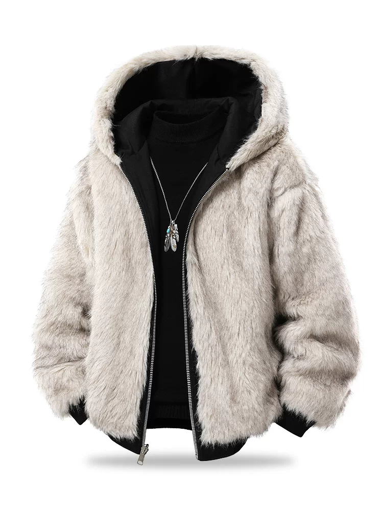 Áo khoác có mũ trùm đầu kiểu Mỹ của Jeanswest dành cho nam, áo khoác mùa đông ấm áp lót lông cừu bằng cotton.