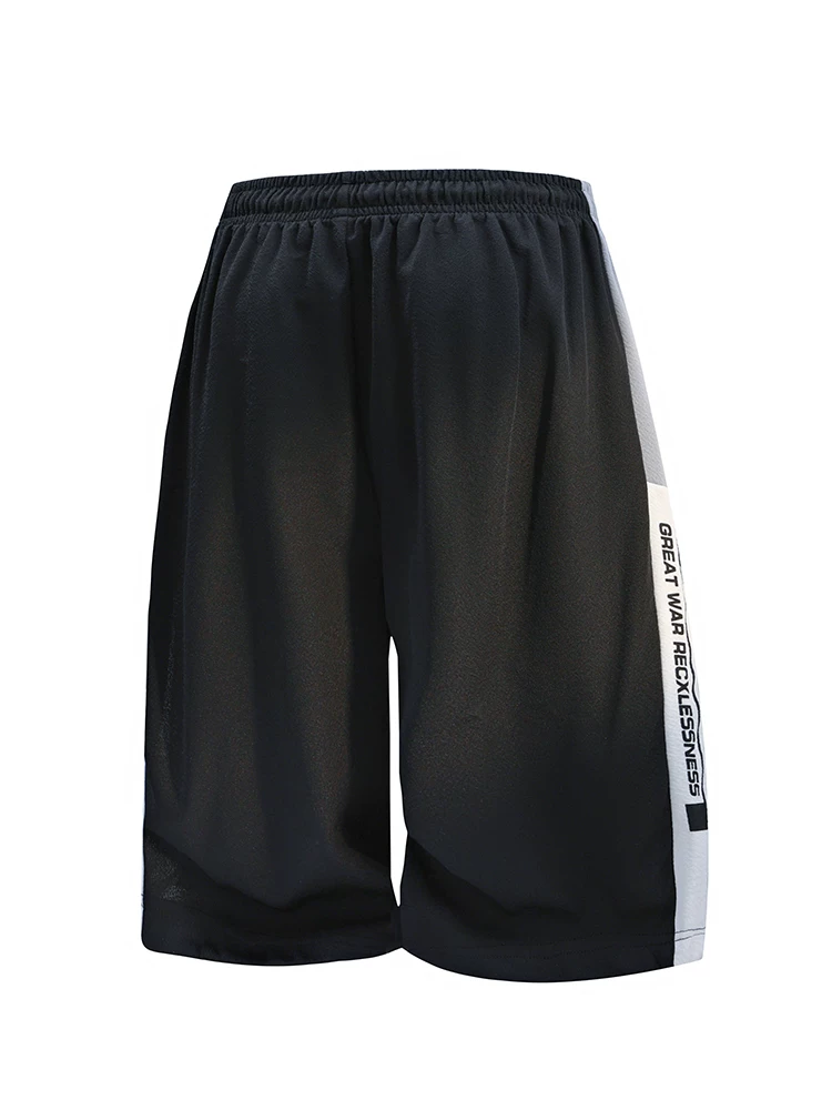 Quần short dây rút phối màu phong cách Mỹ của Jeanswest dành cho nam, quần năm điểm rộng rãi, thoáng khí, cao cấp, phong cách thường ngày mùa hè.