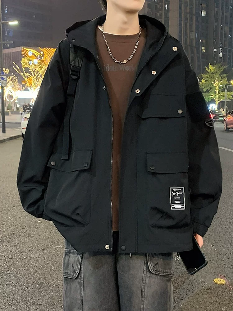 Áo khoác có mũ trùm đầu của Jeanswest dành cho nam, mùa xuân và mùa thu, thương hiệu thời thượng cao cấp, kiểu dáng rộng rãi, phong cách và đa năng.